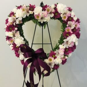 Cherished Purple Standing Heart