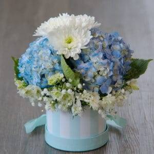 Hydrangeas in a Hat Box