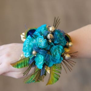 Peacock Corsage