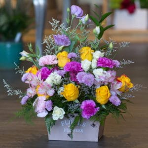 Flower Arrangement in a Tin