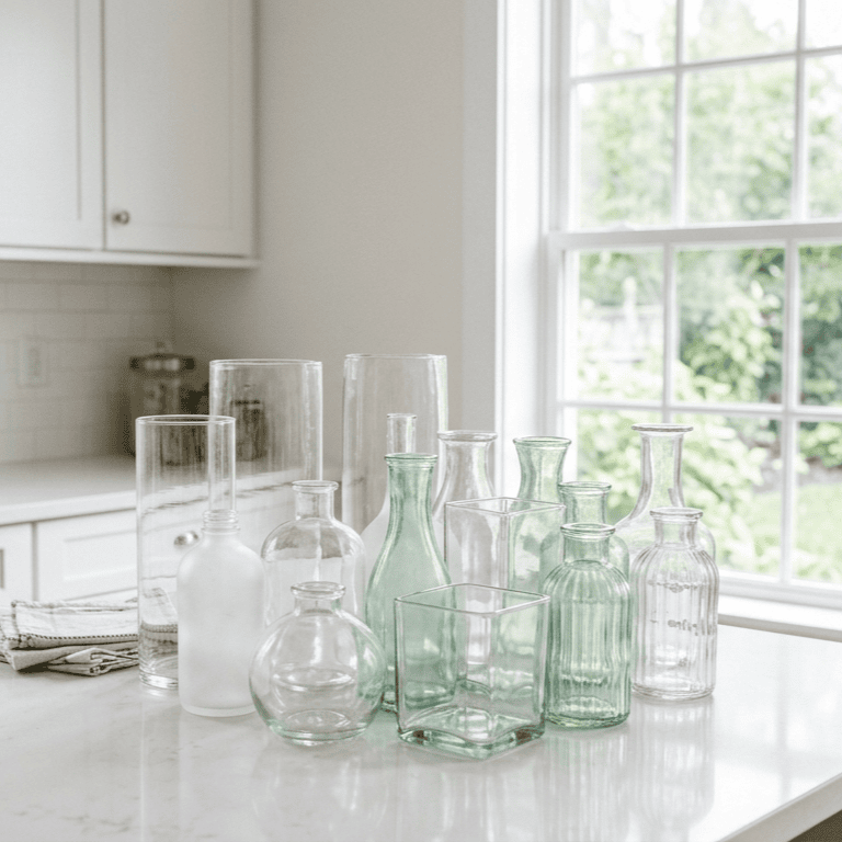 Flower Vases on Countertop